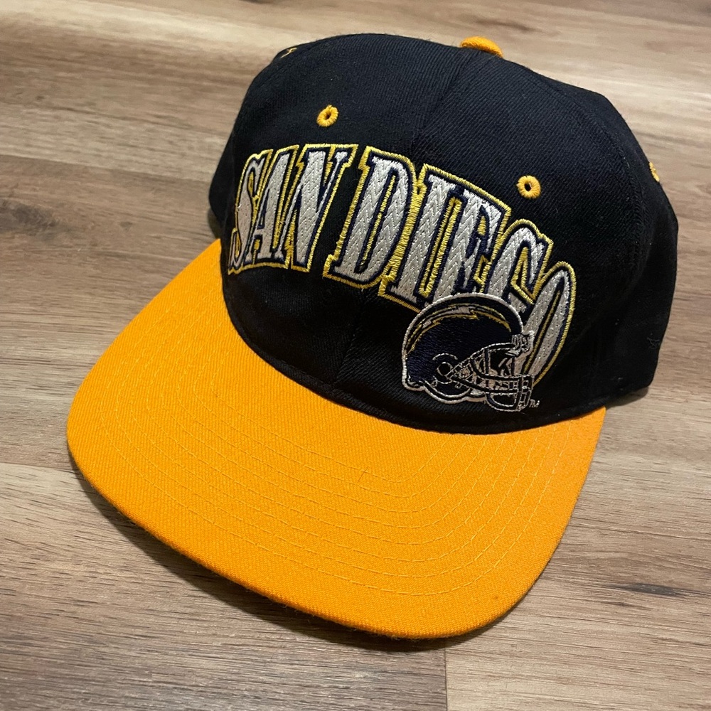 Vintage San Diego Chargers Wool Starter BlockHead SnapBack Hat